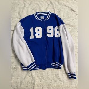 1996 streetwear society blue football jacket
